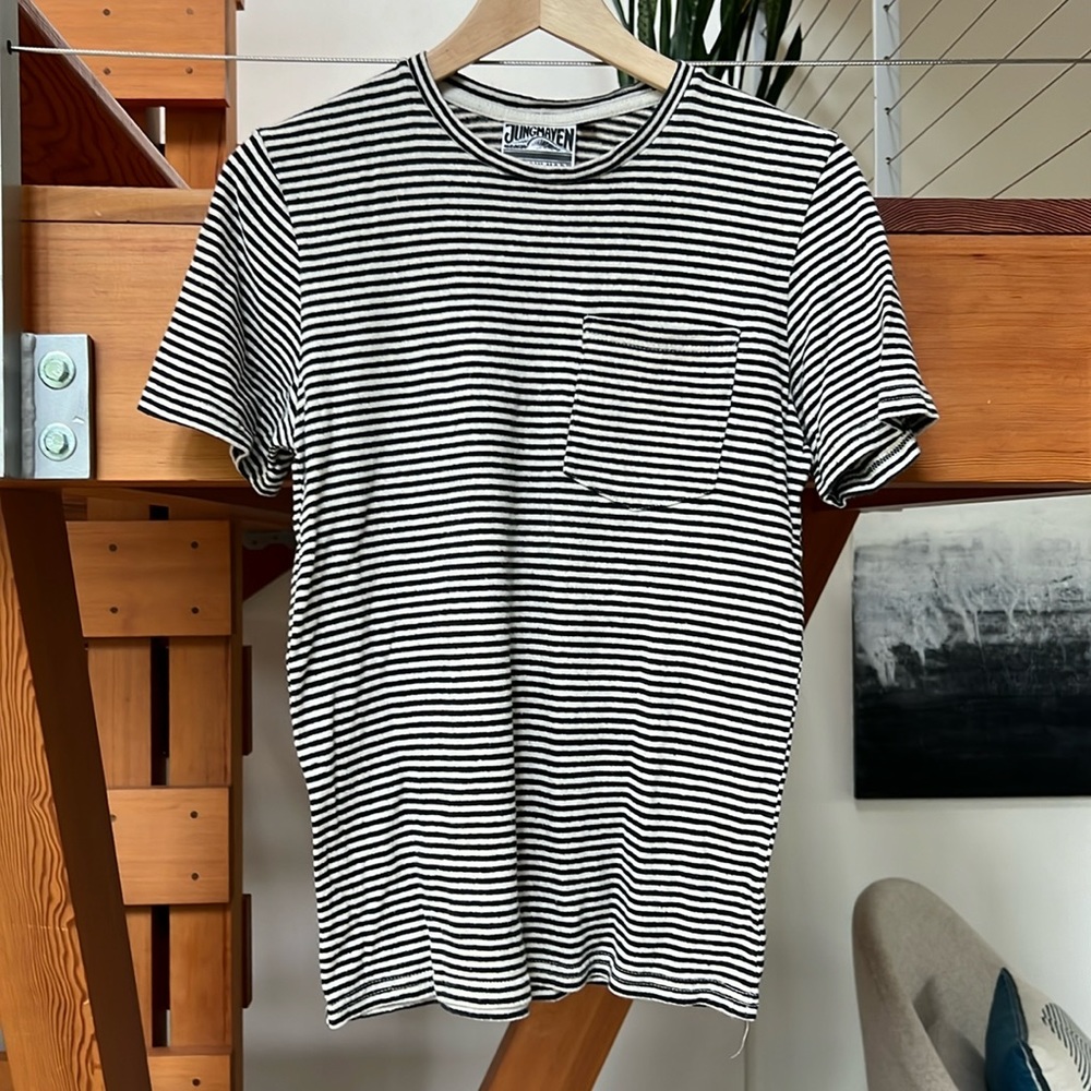 Jungmaven hemp/cotton striped T
